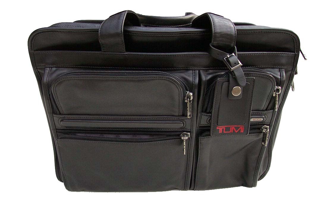 訳あり美品良品正規品　TUMI・トゥミ 96141D4　ナパレザー・ミディアム・エキスパンダブル オーガナイザー・コンピュータ・ブリーフ BK