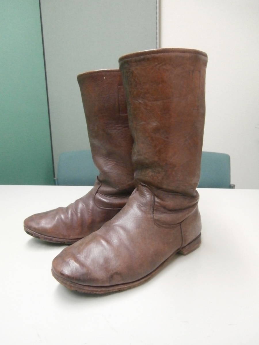 日本軍 長靴 希少品 航空隊 ブーツ レザー 昭17製? 日本陸軍冬用 日本軍 長靴 希少品 航空隊 ブーツ レザー 昭17製? 日本陸軍冬用