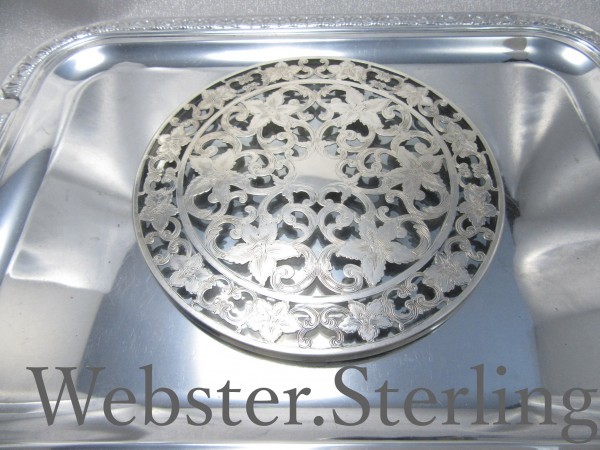 【WEBSTER】 【純銀 / ガラス】ティーセンター 15cm スターリング 15cm WEBSTER スターリング 純銀 ガラスティーセンター ⁄ ⁄ ティー