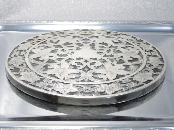 15cm WEBSTER スターリング 純銀 ガラスティーセンター ⁄ ⁄ ティー