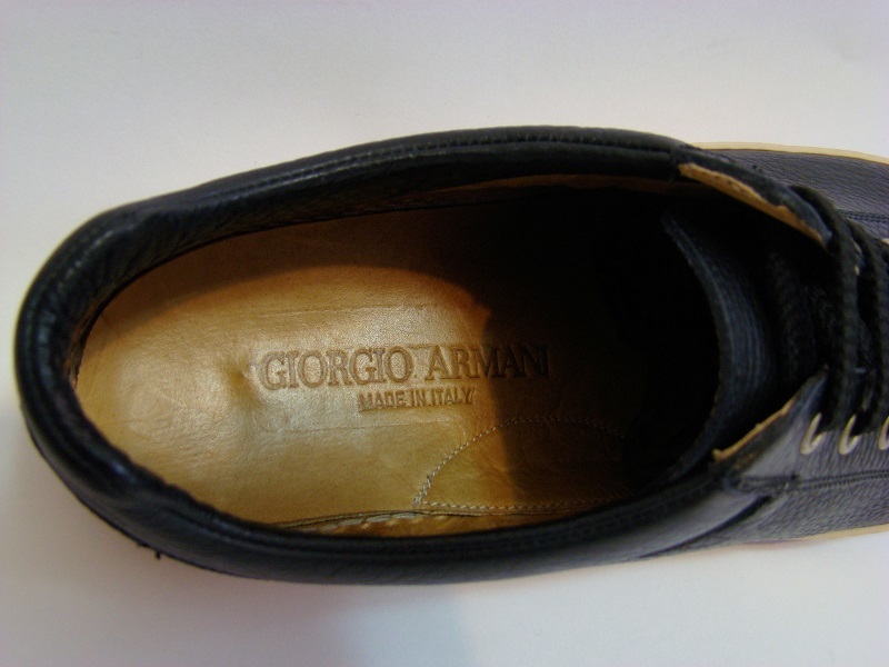 【未使用品】 レザースニーカー サイズ 7 1/2（26cm～26.5cm程度） GIORGIO ARMANI / ジョルジオ アルマーニ