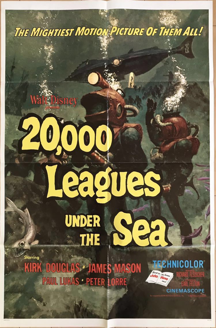 【正規品，2026】 アカデミー賞 オリジナルポスター 海底二万哩 US版1SH 1971年再公開 ジュール ベルヌ カーク ダグラス リチャード フライシャー(その他)｜売買されたオークション情報、yahooの商品情報をアー その他