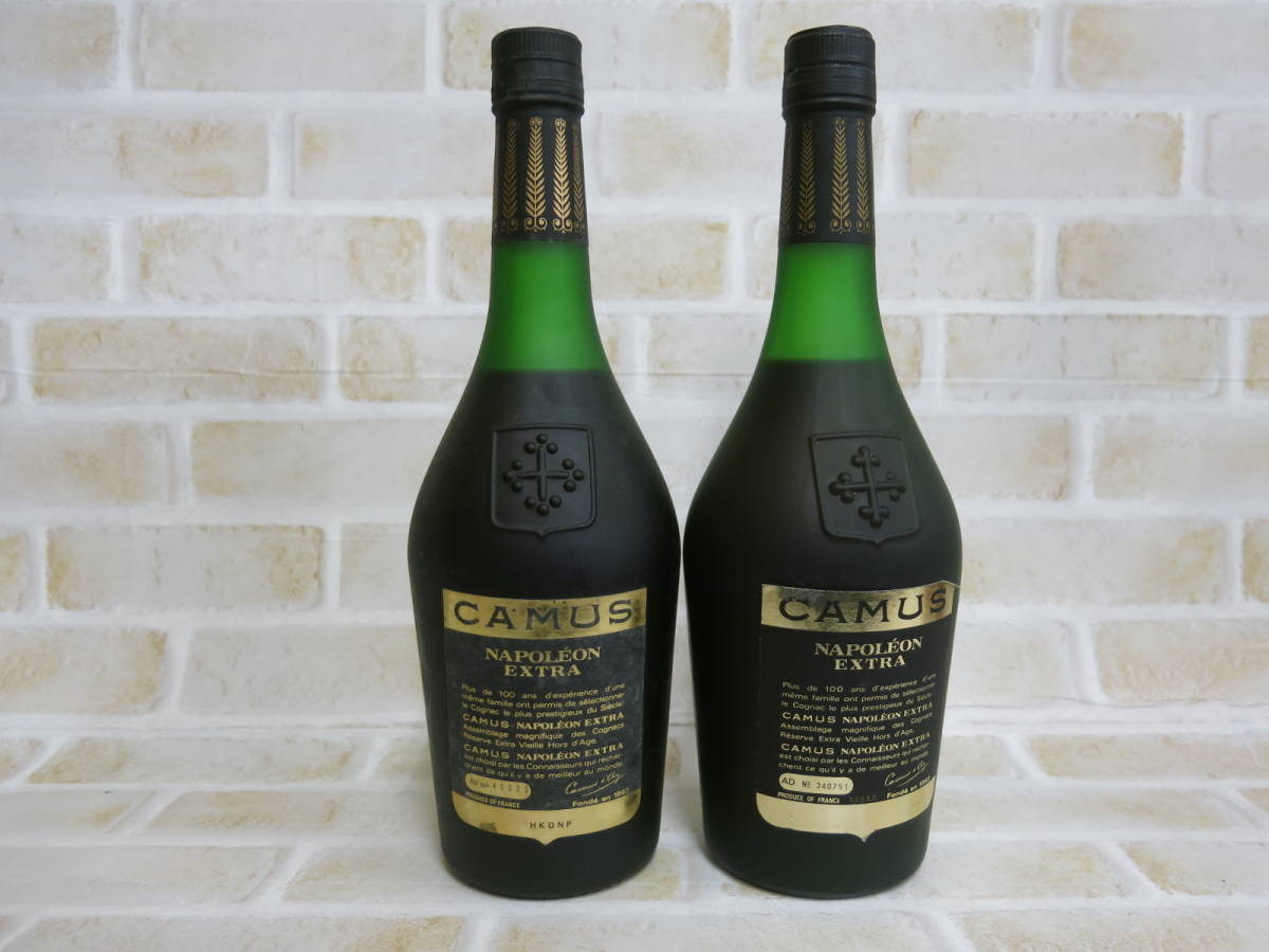 ☆780 2本セット 【古酒】CAMUS NAPOLEON EXTRA COGNAC カミュ ナポレオン エクストラ ブランデー コニャック 700ml×2本 