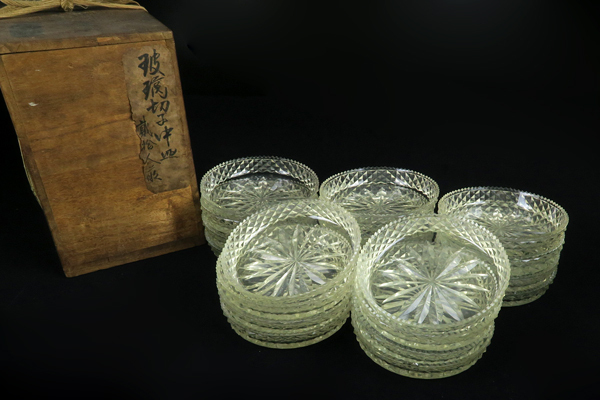 江戸切子。色被切子。古美術。骨董品。舊家蔵出し。希少品。 江戸切子。