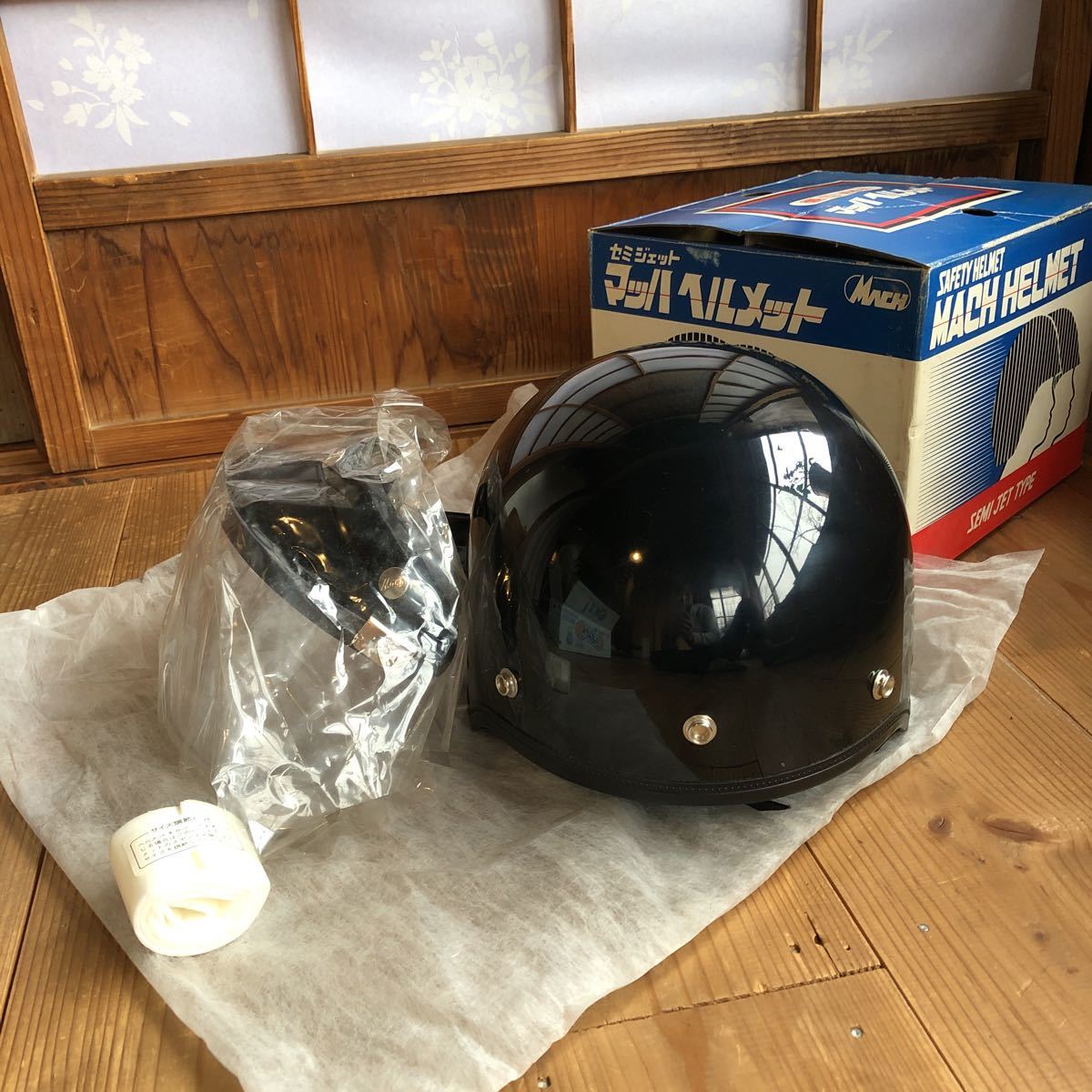 ヘルメット - マッハ ジェットヘルメット オバヘル ブラック 新品未