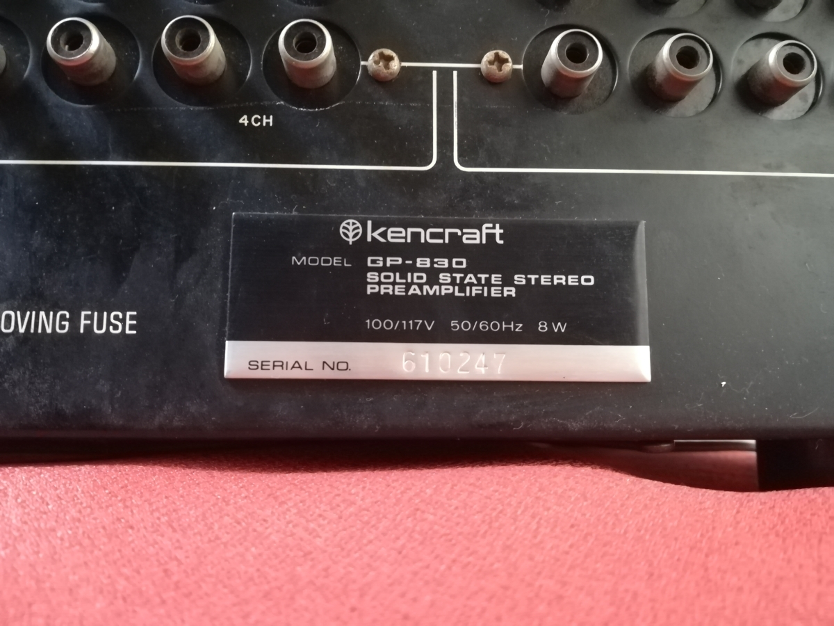 Kencraft GP-830 プリアンプ ケンクラフト GP-830X たもつ ちゃん