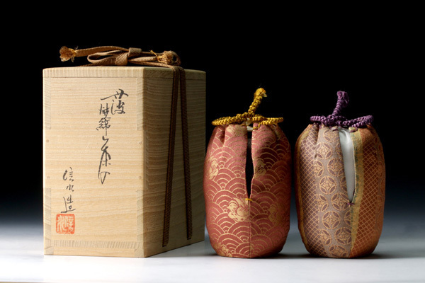 古美味】市野信水造 丹波焼締茶入 茶道具 保証品 D8sH