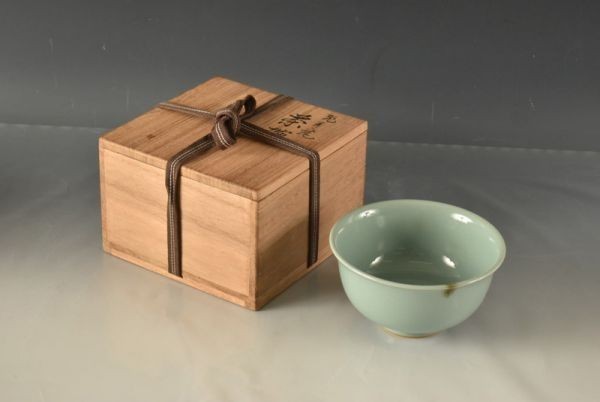  氏08278 二代諏訪蘇山 飛青瓷茶碗 265ｇ 本物保証(茶碗)｜売買されたオークション情報、yahooの商品情報をアーカイブ公開 - オークファン 京焼
