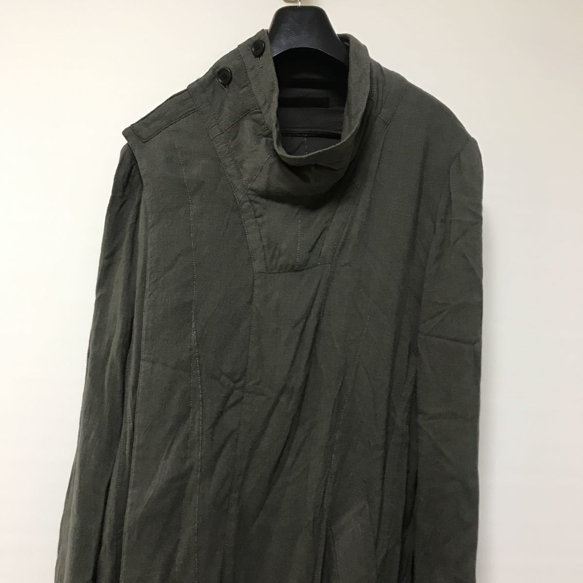 美品 julius レーヨン コート ガウン 1 ユリウス 変形 2011-2012 シルク