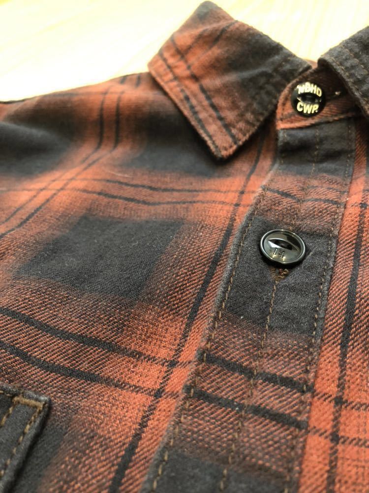 NEIGHBORHOOD ネイバーフッド 14SS オンブレ チェック ワーク シャツ HERO キムタク着用 色違いLOGGER / C-SHIRT . LS レッド S ネルシャツ
