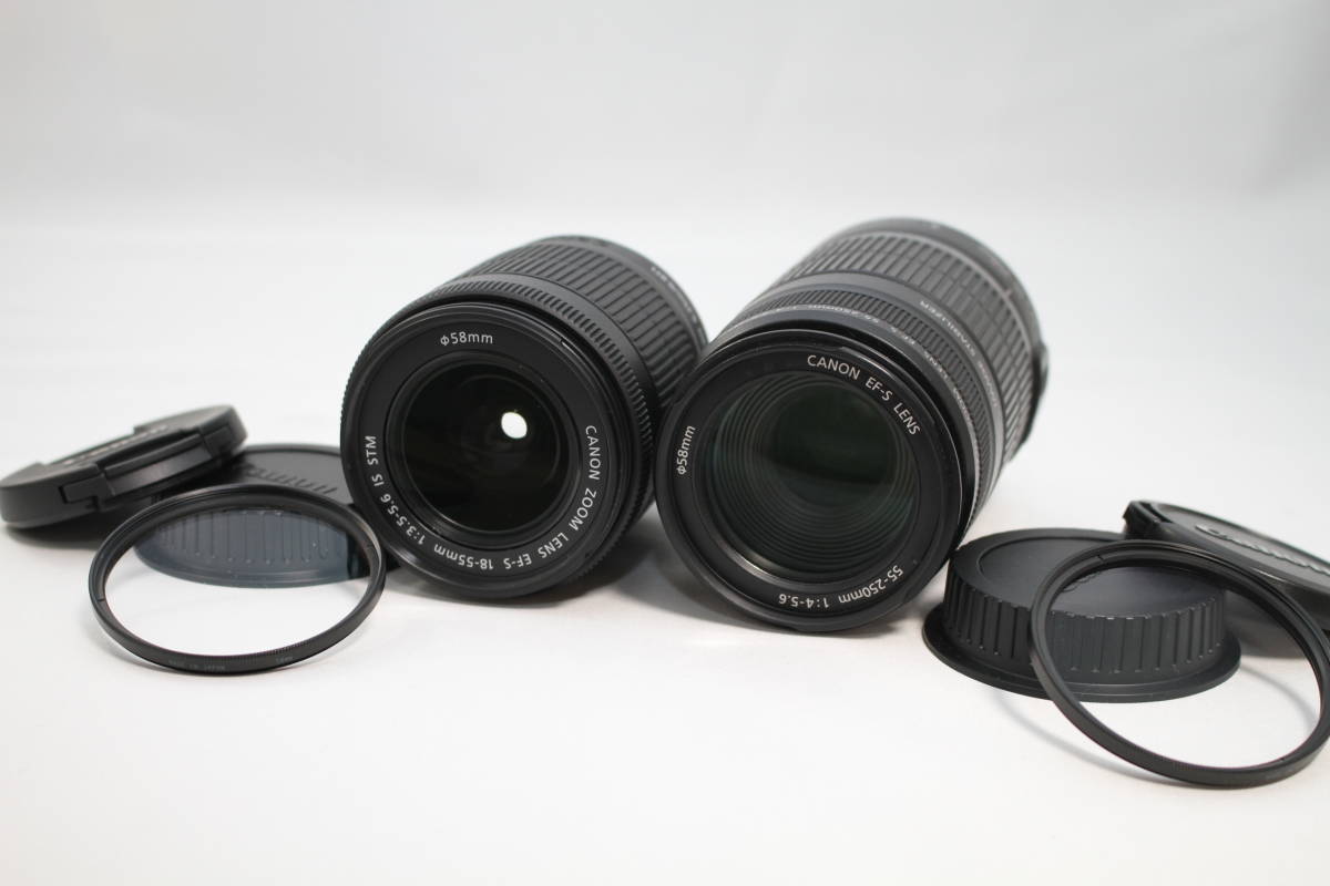 良品】Canon Eos Kiss x7 ダブルズームレンズセット STM レンズ おまけ