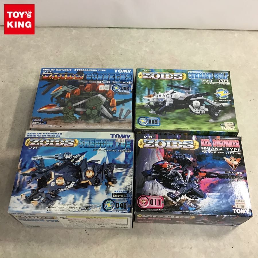 未開封 トミー 1/72 ゾイド コマンドウルフ(オオカミ型) ゴルヘックス(ステゴサウルス型) ヘル ディガンナー(イグアナ型) 他
