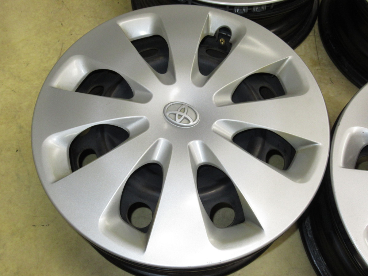 トヨタNHP10アクア純正スチール 5J-15 off+39 pcd100/4H ホイールのみ4本セット 130系ヴィッツ，スペイド，16系フィールダー他にも！