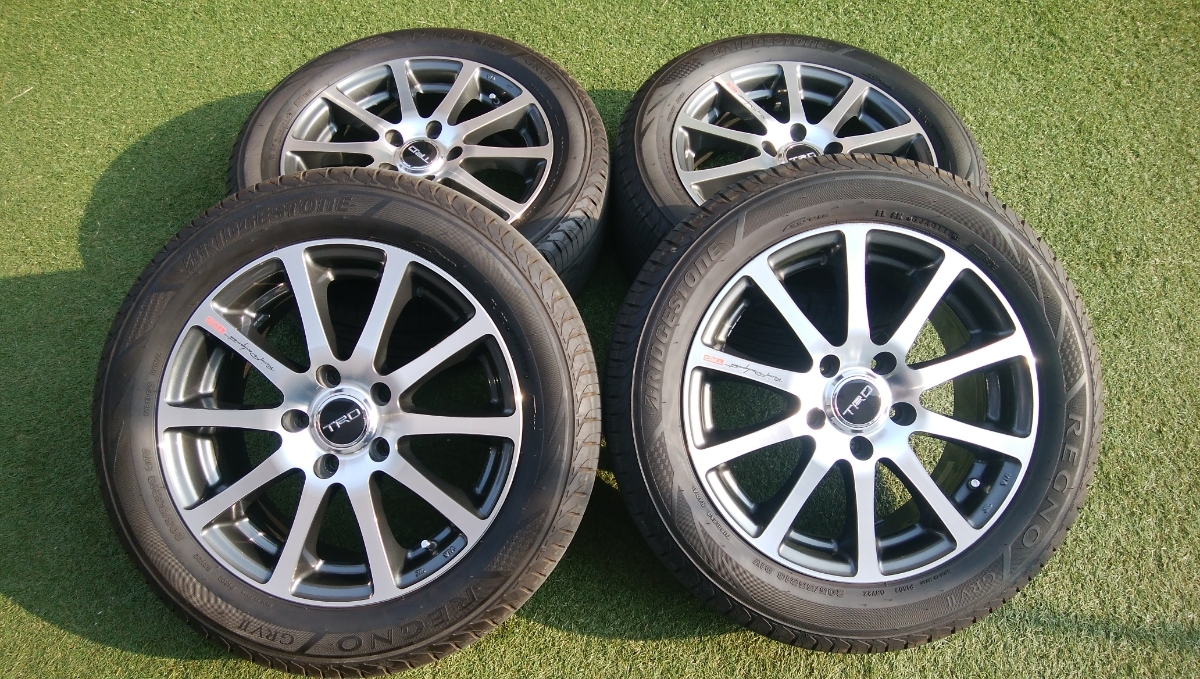  TRD 16インチ 6.5jx16+40 114.3/5H　ブリヂストン REGNO GRV2 205/55R16 2018年製　4本セット プリウスα　マークXなど_1