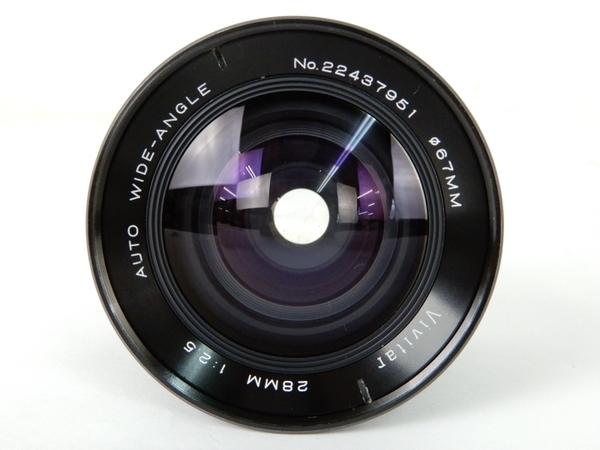中古 Vivitar AUTO WIDE-ANGLE 28mm 1:2.5 レンズ カメラ 機器 Y3728830