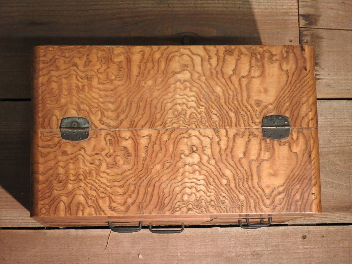 □総玉杢材×中桐 小引出し 枕箪笥 裁縫箱 針箱