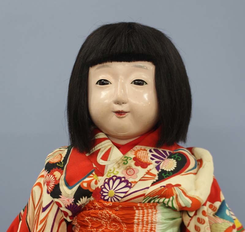 市松人形 吾妻人形　竹内益次郎 市松人形 竹内益次郎 吾妻人形 約39cm レトロ アンティークドール 即決