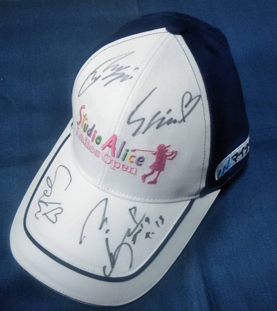 ☆浅井咲希 三ヶ島かな 竹内美雪 金澤志奈直筆サインキャップ スタジオアリス女子オープン☆_3