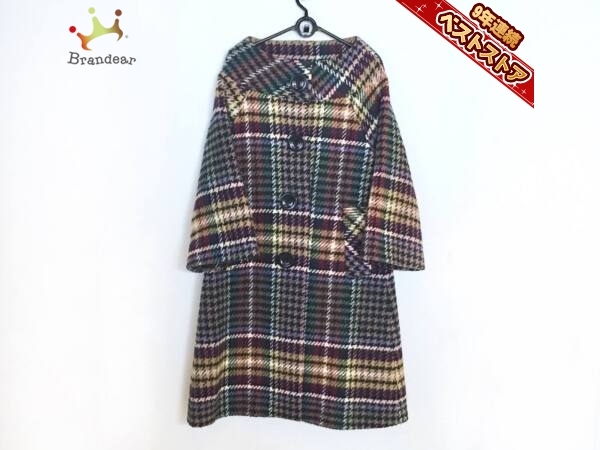 ヤスエカーター Yasue Carter コート サイズ6 M グリーン×レッド 
