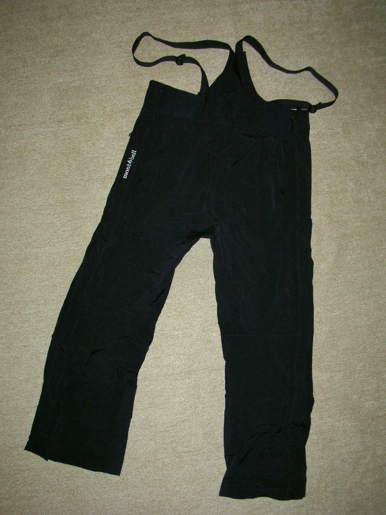 美品 モンベル ゴアテックス アルパインビブ パンツ XL－S 黒