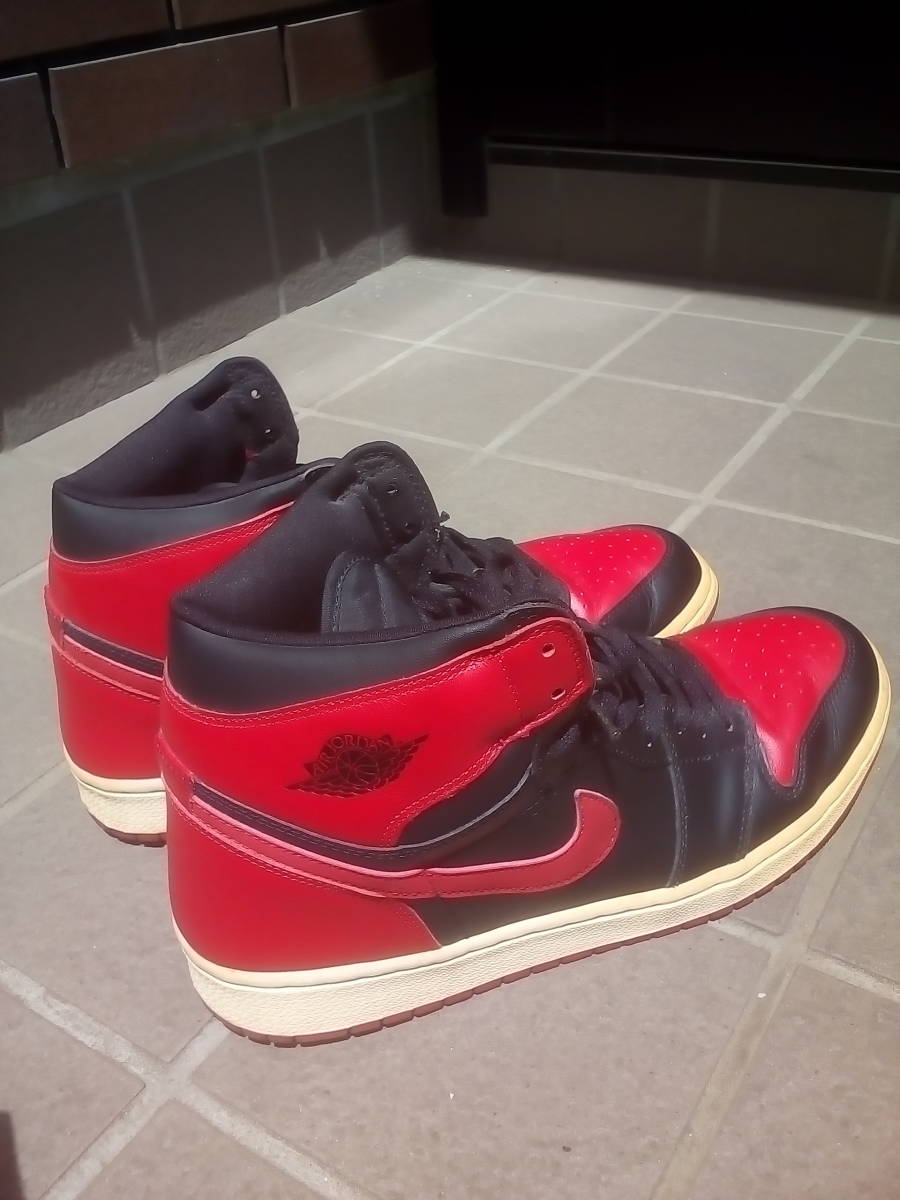 1円スタート/NIKE/AJ1/美品/エアジョーダン1レトロ/黒赤/桜木花道/29cm 