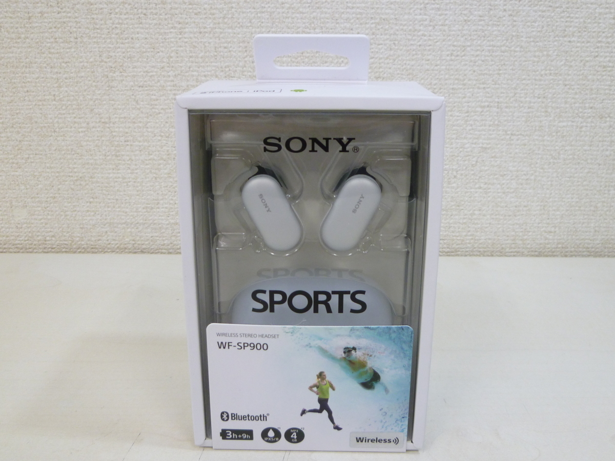 美品 SONY ソニー WF-SP900 WM ホワイト【ワイヤレスステレオヘッド