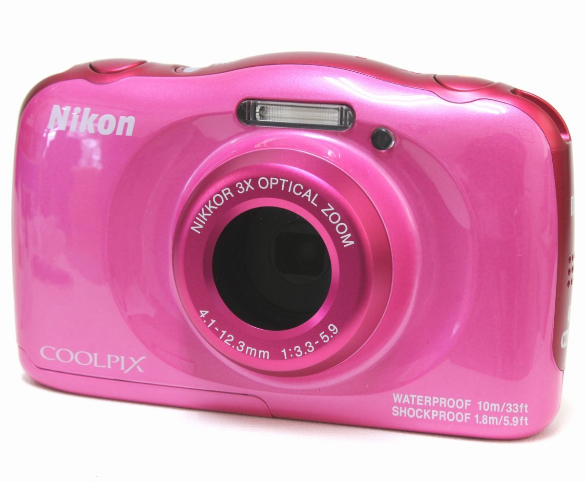 1D836 Nikon ニコン 防水デジタルカメラ COOLPIX クールピクス W100 ピンク 防水10m 耐衝撃1.8ｍ 有効画素数1317万画素 ＜ニューポーン＞