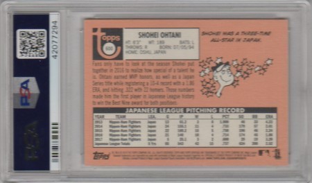 【PSA 10 GEM MINT/完璧】大谷翔平ルーキーカード 2018 TOPPS HERITAGE Shohei Ohtani RC ROOKIE #600