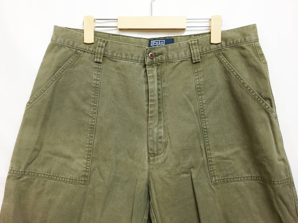 【限定SALE，100%新品】 USA製 RALPH LAUREN ラルフローレン ビンテージ加工 ミリタリー ショートパンツ 36 オリーブ アーミー ベイカー RRL(ショートパンツ、半ズボン)｜売買されたオークション情報、yahooの商品情報をア 男性用