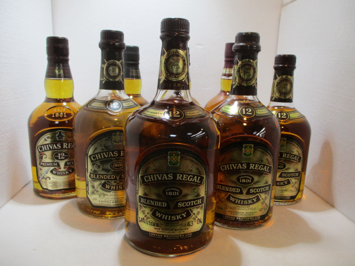 1円～ ウイスキー 2本セット シーバス リーガル 12年 760/1140ml 43