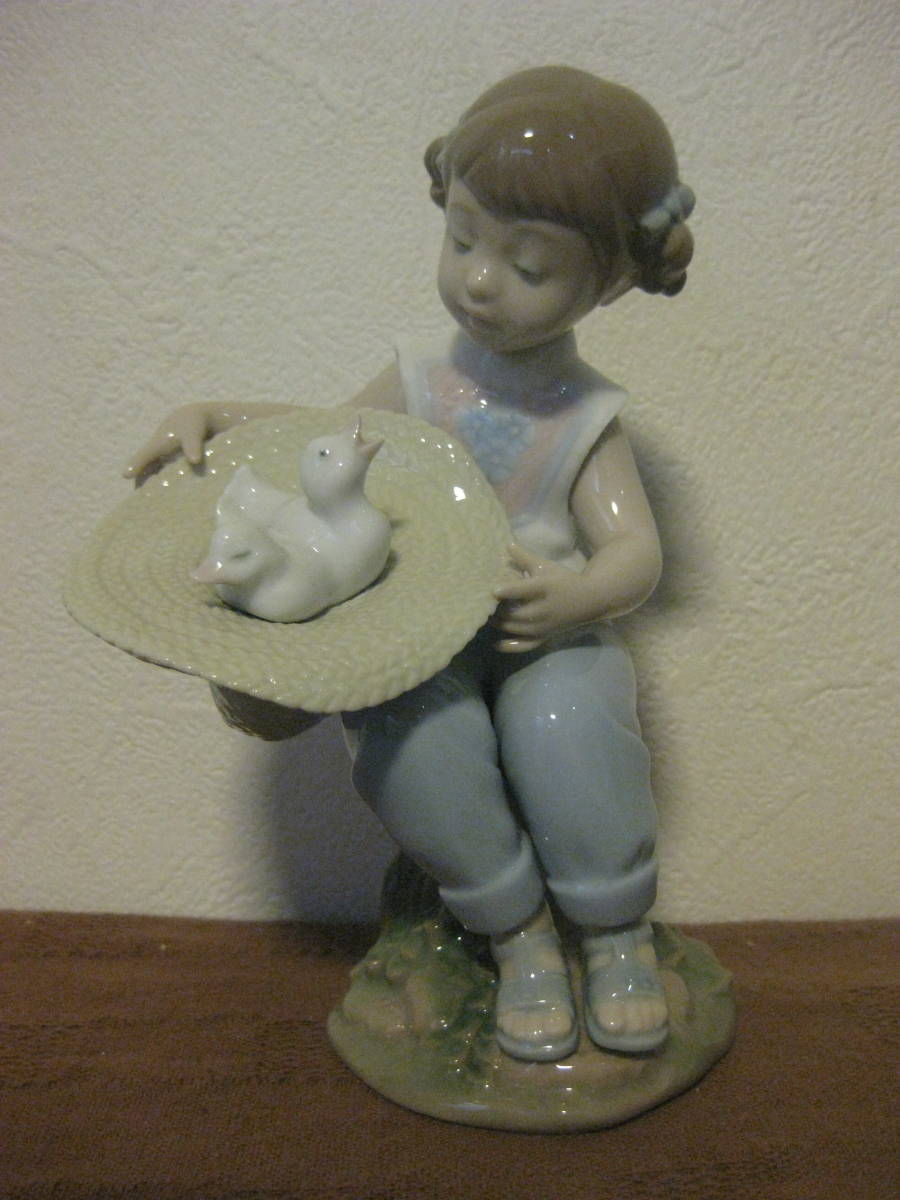 1円～ LLADRO】リヤドロ No.6759フィギュリンアヒルとおしゃべり 陶磁