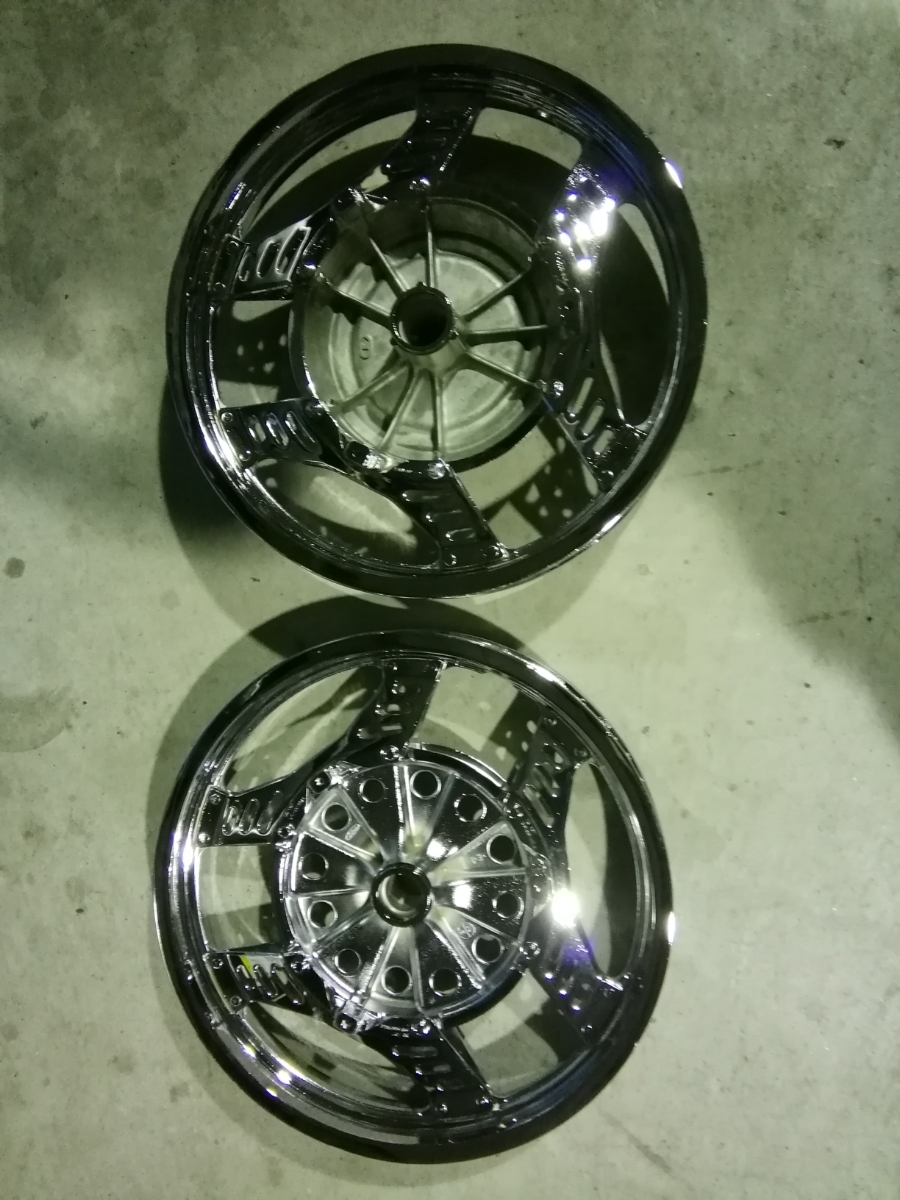 CBX400F用メッキホイール CBX400F当時物 メッキホイール前後 メッキ後未使用 【公式通販】
