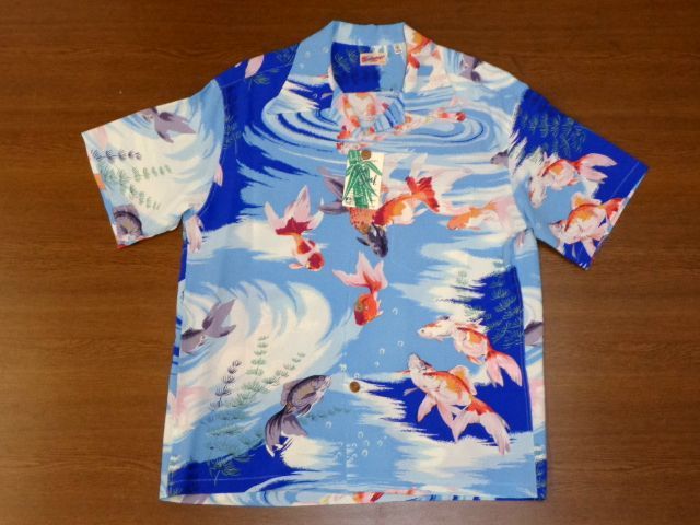 美品】SUN SURF サンサーフ SS38027 金魚柄 アロハシャツ S 美品】SUN