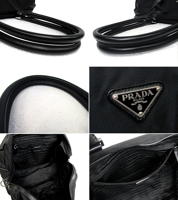 C-6905◇超美品【プラダ】ナイロン＆レザー◇2wayボストンバッグ 