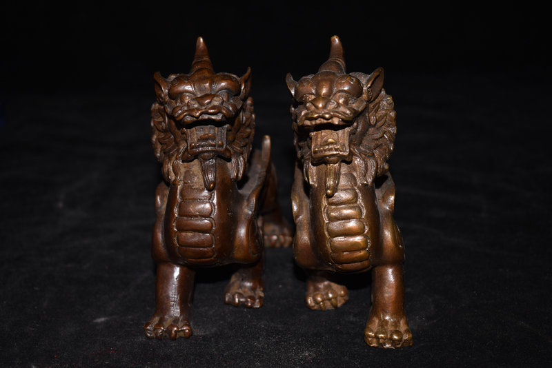 定番，定番人気 稀少珍品 銅製 神獣造型 文房置物 擺設品 兩點同出(その他)｜売買されたオークション情報、yahooの商品情報をアーカイブ公開 - オークファン その他