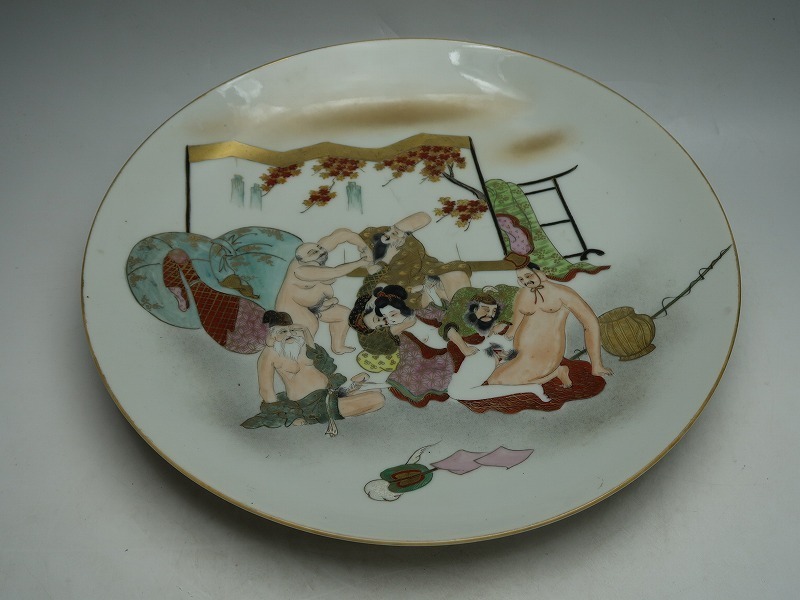 豊富な，品質保証 集 052536粉彩皿 春画七福神絵 浮世絵 青春作 在銘 掛け皿 趣味焼物(色絵磁器)｜売買されたオークション情報、yahooの商品情報をアーカイブ公開 - オークファン 骨董陶磁器一般