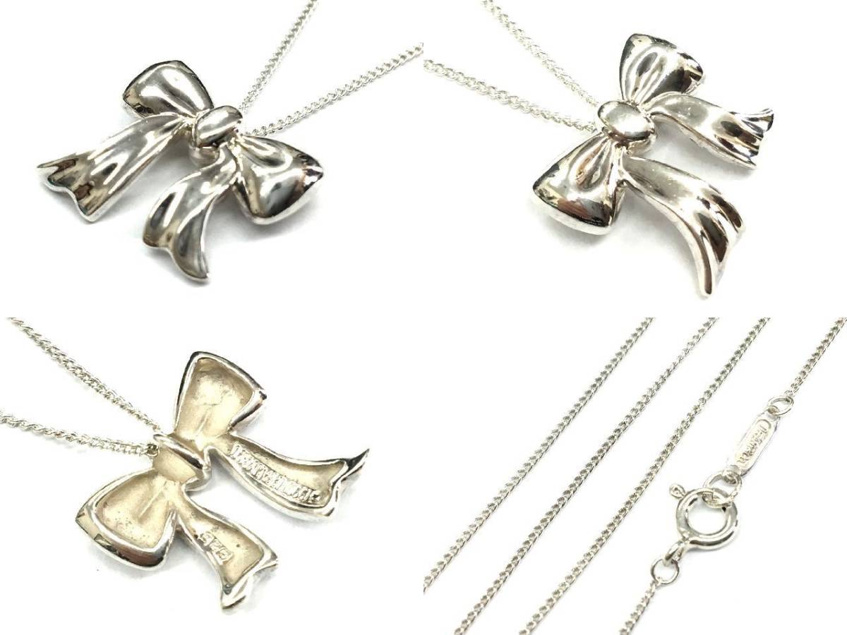 TIFFANY&Co ティファニー シルバー リボン デザイン ペンダントトップ 