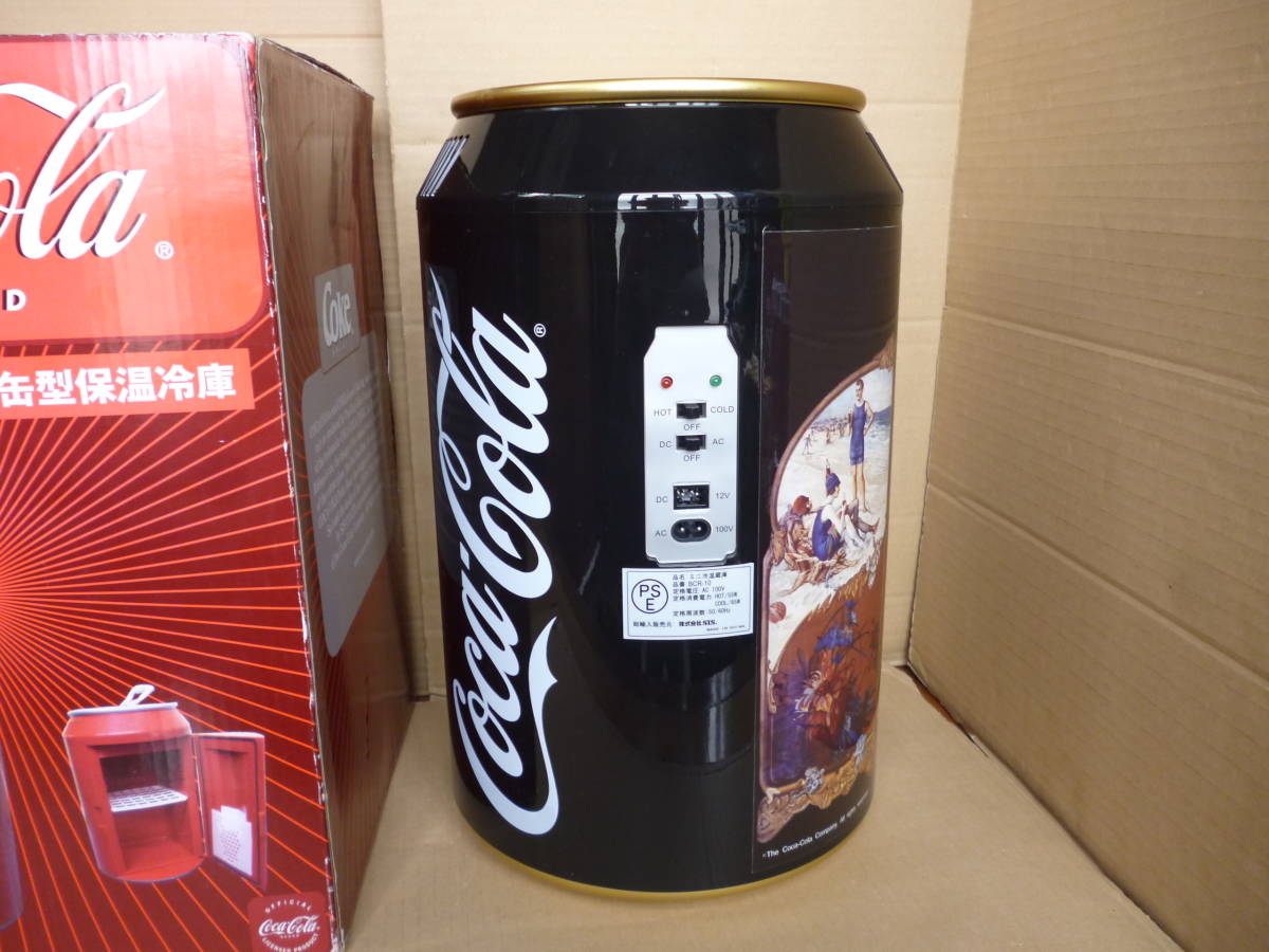 ☆Coca-Colaコカコーラ☆缶型ミニ冷温庫☆BCR-10 小型冷蔵庫 黒☆保冷