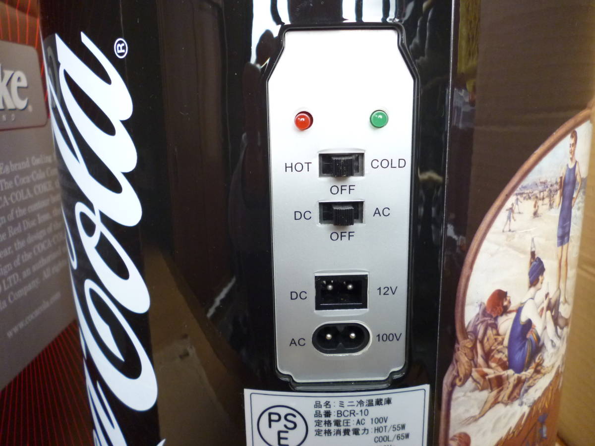 ☆Coca-Colaコカコーラ☆缶型ミニ冷温庫☆BCR-10 小型冷蔵庫 黒☆保冷 ☆Coca-Colaコカコーラ☆缶型ミニ冷温庫☆BCR-10 小型冷蔵庫 黒☆保冷