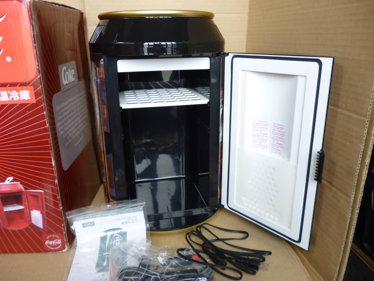 ☆Coca-Colaコカコーラ☆缶型ミニ冷温庫☆BCR-10 小型冷蔵庫 黒☆保冷