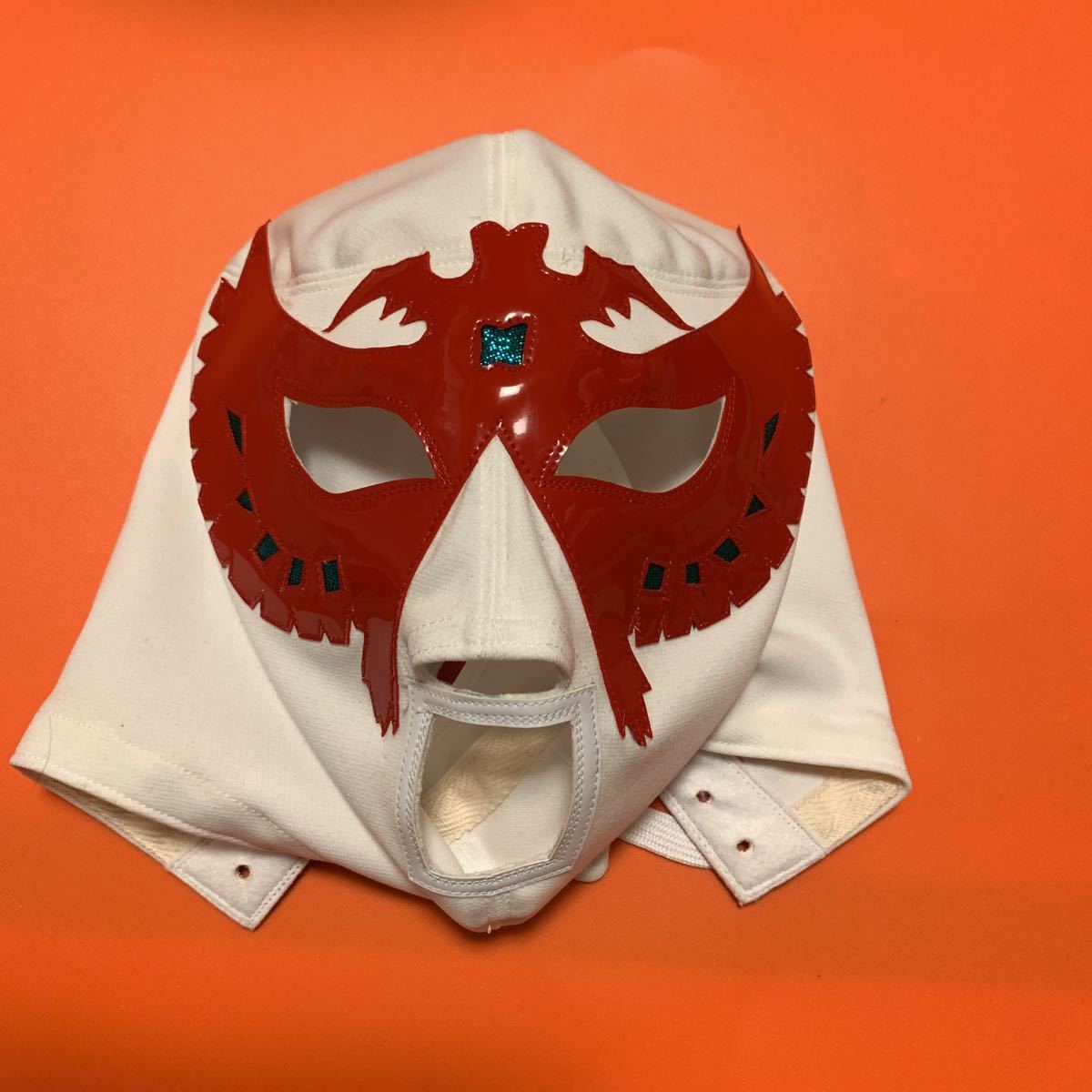 激安！訳あり・ザ・バンピート・白・試合用マスク・デービーボーイ・スミス・新日本プロレス・マニア・補修箇所有り_1