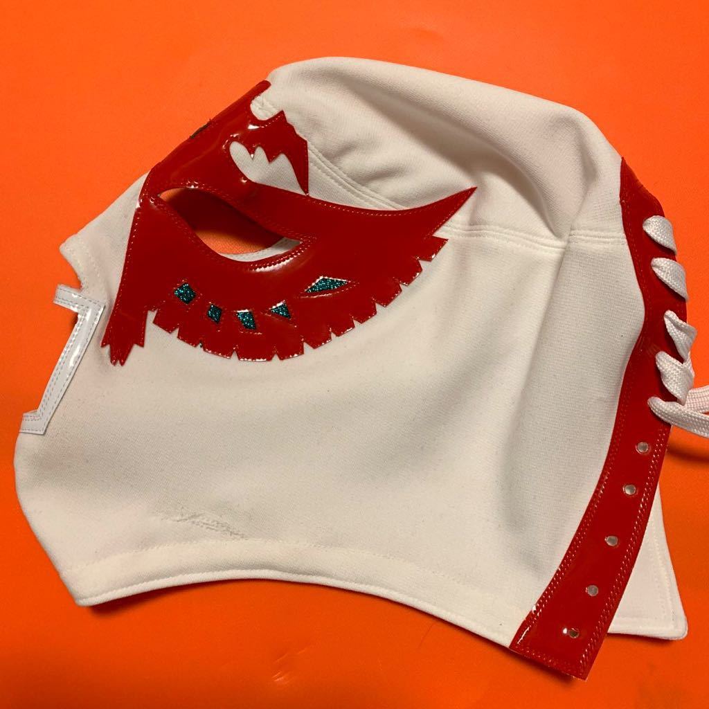 激安！訳あり・ザ・バンピート・白・試合用マスク・デービーボーイ・スミス・新日本プロレス・マニア・補修箇所有り_2