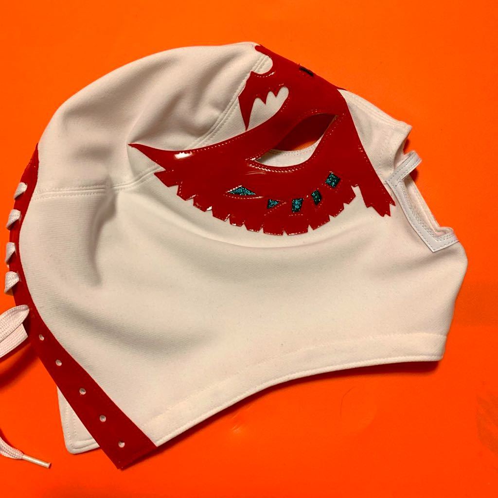 激安！訳あり・ザ・バンピート・白・試合用マスク・デービーボーイ・スミス・新日本プロレス・マニア・補修箇所有り_4