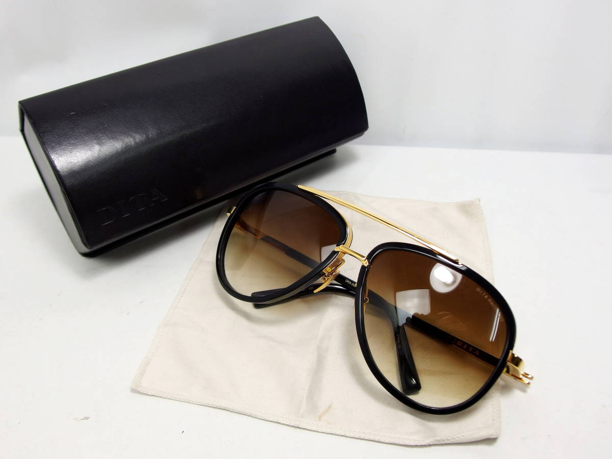 ☆DITA サングラス ≪DRX 2031B≫ MACH-TWO マック・トゥー ブラック × ゴールド × ブラウン 黒 金 茶 60□15-127 ディータ