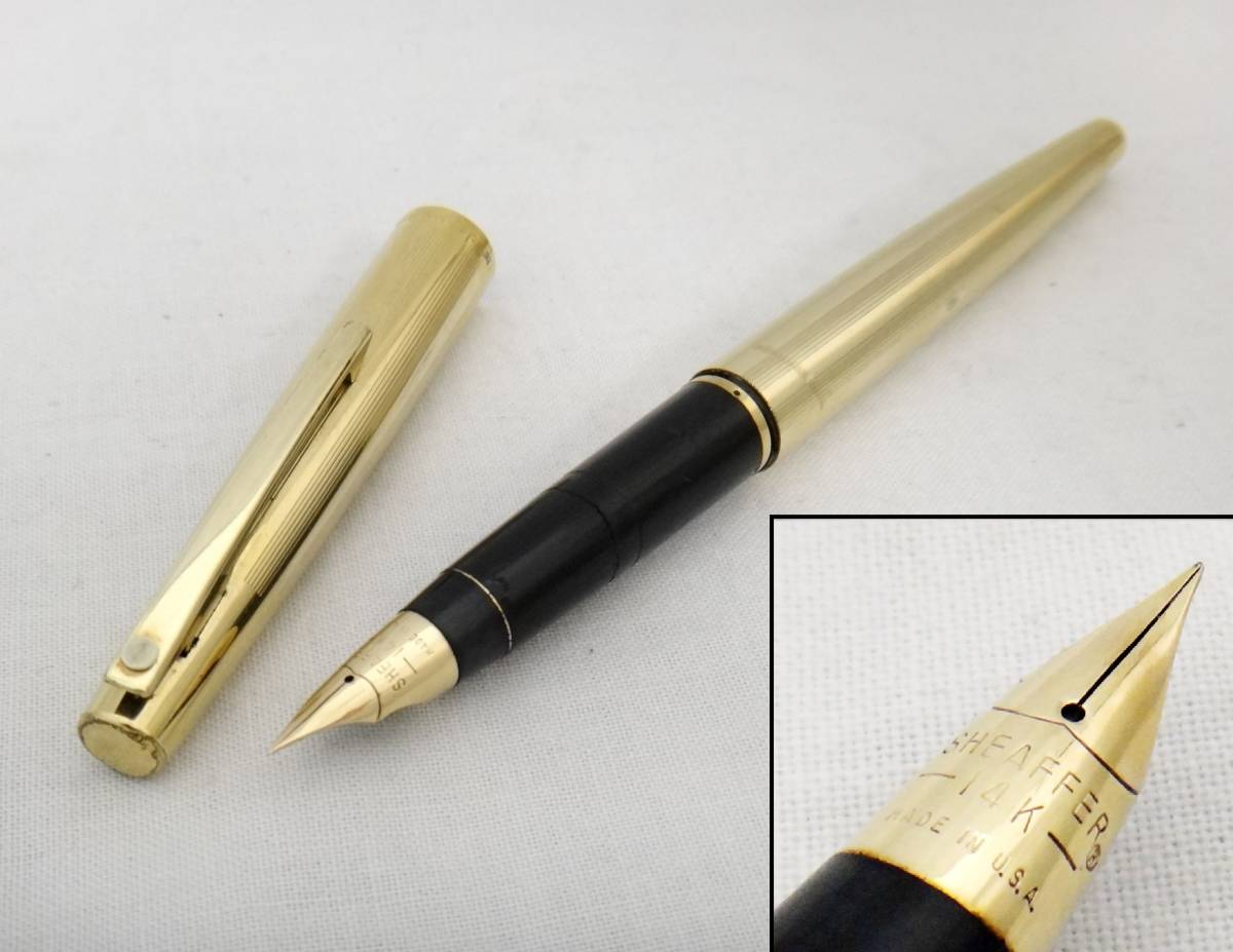 シェーファー SHEAFFER 12K 万年筆 0 USA. G.F. ペン先14K Sheaffer