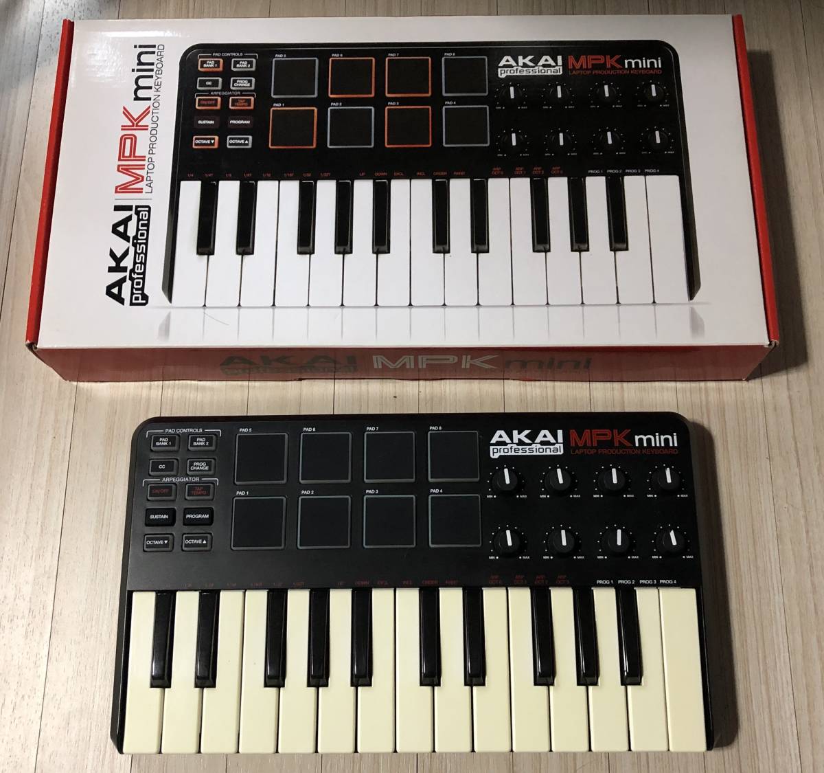 完動品☆AKAI MPK mini midiキーボード パッド付き
