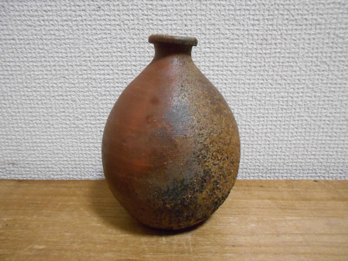 人間国宝 藤原啓 作 備前 徳利 共箱 共布 栞 備前焼 酒器 保証品 人間