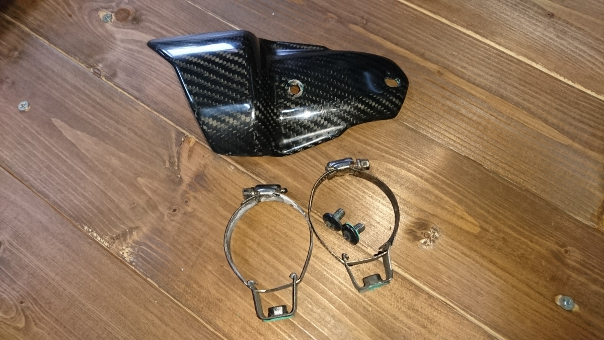 デルタ カーボン マフラー ヒートガード (検 WR250 セロー250 XR250 D-トラッカー オフロード モタード
