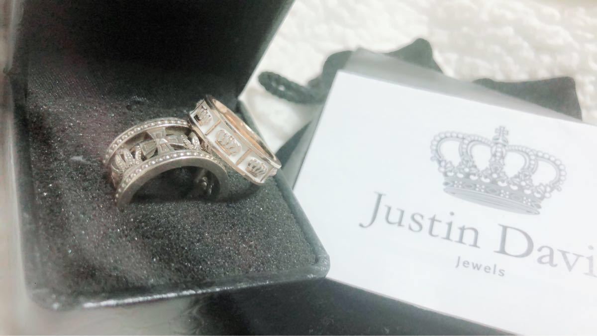Justin Davis/ジャスティンデイビス/リング2点セット(クロス×クラウン/ピンクゴールド×ホワイト)_1