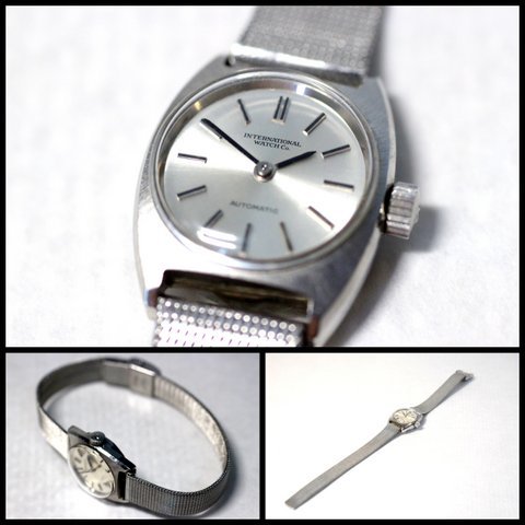 稼働品 IWC インターナショナルウォッチ レディース腕時計 自動巻 純正ブレス cal.442/魚リューズ/アンティーク/レア/ペラトン式/BVH379 IWC インターナショナルウォッチ